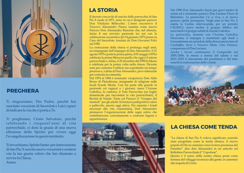 Volantino dei 50 anni di San Pio X (parte 1)
